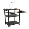 LP Series Presentation Cart (Color : Black, Size : 24 W x 18 D x 42 H, Origin : Made In U.S.A.)