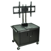 Luxor Mobile Flat Panel TV Mount with Cabinet, Black Uprights LUX LWPTV28CE