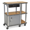 Luxor Teachers Presentation Workstation with Locking Drawer & Storage Cabinet LUXLWTPS73BRE