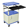 Luxor 42 Presentation Cart With Cabinet, Pullout Shelves, and Electric LUX WTPSLP42BUC3E