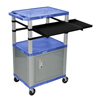 Luxor 42 Presentation Cart With Cabinet, Pullout Shelves, and Electric LUX WTPSLP42BUC4E-N