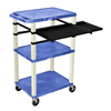 Luxor 42 Tuffy Presentation Station With Pullout Shelves and Electric LUX WTPSLP42BUE