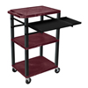 Luxor 42 Tuffy Presentation Station With Pullout Shelves and Electric LUX WTPSLP42BYE-B