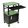 Luxor 42 Presentation Cart With Cabinet, Pullout Shelves, and Electric LUX WTPSLP42GC2E-B