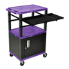 Luxor 42 Presentation Cart With Cabinet, Pullout Shelves, and Electric LUX WTPSLP42PC2E-B