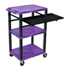 Luxor 42 Tuffy Presentation Station With Pullout Shelves and Electric LUX WTPSLP42PE-B