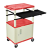 Luxor 42 Presentation Cart With Cabinet, Pullout Shelves, and Electric LUX WTPSLP42RC3E