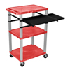 Luxor 42 Tuffy Presentation Station With Pullout Shelves and Electric LUX WTPSLP42RE-N