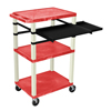 Luxor 42 Tuffy Presentation Station With Pullout Shelves and Electric LUX WTPSLP42RE