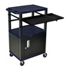 Luxor 42 Presentation Cart With Cabinet, Pullout Shelves, and Electric LUX WTPSLP42ZC2E-B