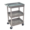 Luxor Three-Shelf Tub Cart LUX STC111-G