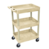 Luxor Three-Shelf Tub Cart LUX STC111-P