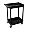 Luxor Two-Shelf Tub Cart LUXSTC11-B