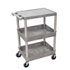 Luxor Three-Shelf Tub Cart LUX STC211-G