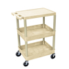 Luxor Three-Shelf Tub Cart LUX STC211-P