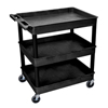 Luxor Three-Shelf Tub Cart LUX TC111-B