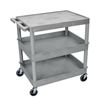 Luxor Three-Shelf Tub Cart LUX TC211-G
