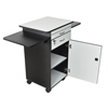 WPS Series Presentation Cart (Color : Black Grey, Type : Laminate Shelves with Steel Frame, Size : 19-1/4 w x 25 d x 33-1/4 h)