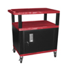 Tuffy Cart with Cabinet (Extras : Includes 3 Outlet Electric Bar, Cabinet Color : Black, Size : 18 D x 24 W x 34 H)