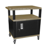 Tuffy Cart with Cabinet (Extras : Includes 3 Outlet Electric Bar, Cabinet Color : Black, Size : 18 D x 24 W x 34 H)