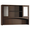 Mayline� Brighton Series Double-Height Glass Door Hutch (Global Product Type : Hutches, Color(s) : Mocha, Width : 72 in)