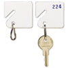 Slotted Rack Key Tags (White, White Tags)