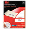 3M Permanent Adhesive White Mailing Labels (Global Product Type : Labels-Shipping, Label Size - text : 1 1/3 x 4, Label Color(s) : White)
