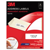 3M Permanent Adhesive White Mailing Labels (Global Product Type : Labels-Address, Label Size - text : 1 1/3 x 4, Label Color(s) : White)