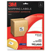3M Permanent Adhesive White Mailing Labels (Global Product Type : Labels-Shipping, Label Size - text : 3 1/3 x 4, Label Color(s) : White)