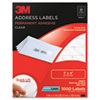 3M Permanent Adhesive Clear Mailing Labels (Global Product Type : Labels-Address, Label Size - text : 1 x 4, Label Color(s) : Clear)