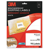 3M Permanent Adhesive White Weatherproof Address Labels (Global Product Type : Labels-Address, Label Size - text : 3 1/3 x 4, Label Color(s) : White)