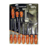 18 Piece Screwdriver Sets (Tip Type : Phillips, Slotted, Shank Type : Round, Includes : 6 Pc. Jewelers Screwdrivers, (1) 1/4 in. Slotted, 4 in. Blade, (1) 3/16 in. Slotted, 4 in. Blade, (1) #0 Phillips, 2-1/2 in. Blade, (1) #1 Phillips, 3 in. Blade, (1) #2 Phillips, 1-1/2 in. Blade, (1) #2 Phillips, 4 in. Blade, (1) #3 Philli)