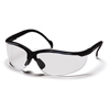 eye+protection: Pyramex Safety Products - Venture II® Eyewear Clear Lens with Black Frame