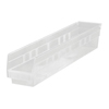 Clear Economy Shelf Bins (Color : Clear, Quantity : 16 per Case, Size : 23-5/8 x 4-1/8 x 4 )