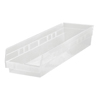 Clear Economy Shelf Bins (Color : Clear, Quantity : 8 per Case, Size : 23-5/8 x 6-5/8 x 4 )