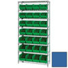 Quantum Storage Systems Wire Shelving Unit with Ultra Bins QNTWR8-239BL-EA