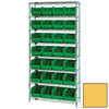 Quantum Storage Systems Wire Shelving Unit with Ultra Bins QNTWR8-239YL-EA