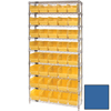 Quantum Storage Systems Wire Shelving Unit with Store-More Bins QNTWR9-202BL-EA