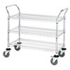 Quantum Storage Systems 3 Wire Shelf Mobile Utility Cart QNTWRC-2448-3-EA