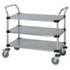 Quantum Storage Systems 3 Solid Shelf Mobile Utility Cart QNTWRC-2448-3G-EA