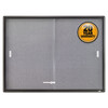 Enclosed Indoor Cork & Fabric Bulletin Board with Sliding Glass Doors