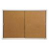 Enclosed Indoor Cork Bulletin Board with Sliding Doors