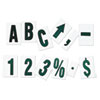 Magnetic Black-on-White Characters (120 per Set, Letters Symbols)