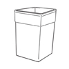 Rigid Liner for Glutton� Container (Color: Gray, Gallon Capacity: 24, Size: 23 1/4L x 20 1/4W x 29 H)