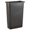 Slim Jim� Rectangular Waste Container (Color : Black, Quantity : 1 Each, Capacity : 23 Gallon Capacity)