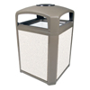 Rubbermaid� Commercial Landmark Series� Classic Dome Top Container and Ashtray (Height [Nom] : 40 in, Depth [Nom] : 26 in, Opening Type : Open Sides)