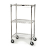 Safety Storage Cart (Color : Chrome, Quantity : 1 Each, Size : 26 W x 18 L x 47-3/4 H)