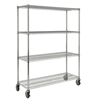 ProSave� Mobile Rack (Color : Chrome, Quantity : 1 Each, Size : 50 W x 18 L x 67.2 H)
