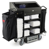 Rubbermaid Commercial Deluxe High-Security Metal Housekeeping Cart RCP9T64 BLA