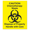 Yellow Chemotherapy Decal Waste (Color : Yellow, Quantity : 1 Each, Size : 6 H x 6 W)